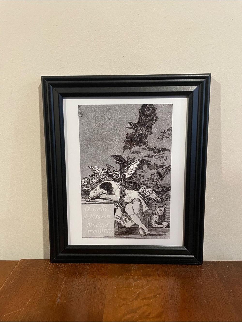 Goya Framed Print 10x12 The Sleep of Reason Produces Monsters Spanish Art Bat